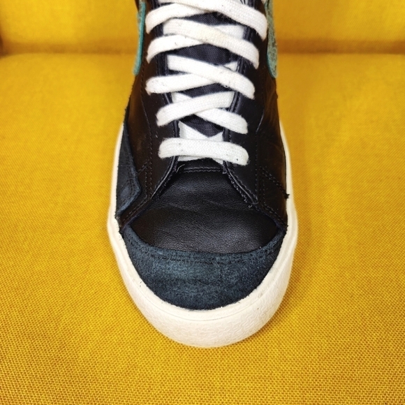 Nike Blazer Mid 77 VNTG \'Snakeskin Swoosh\' Turquoise Black Sneakers Men\'s  10.5 main image 5